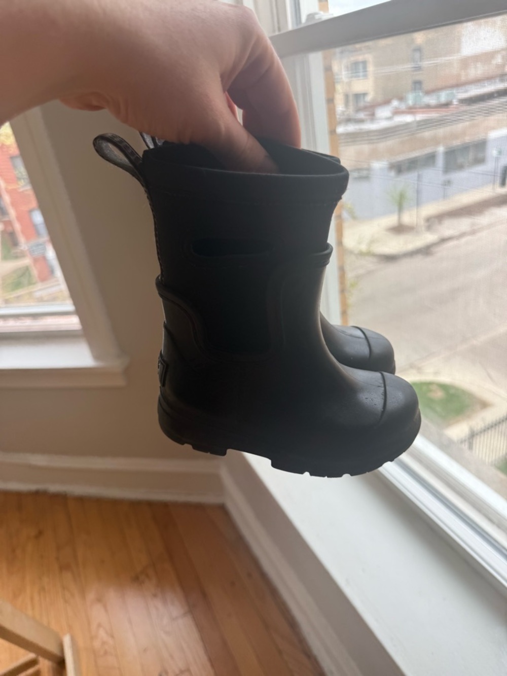 UGG Kids Black Waterproof Rain Boots